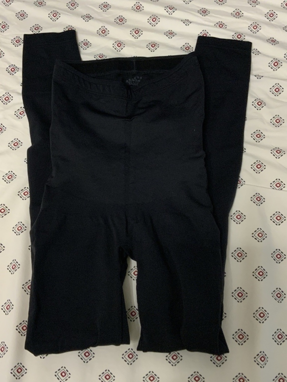 Women's Shapewear Assets Medium Black Waist Control Tights Bottoms